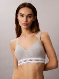 Gri Sutien Bralette Cu Efect De Ridicare – Icon Cotton Script  Femei