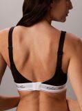 Negru Sutien Bralette Cu Efect De Ridicare – Icon Cotton Script  Femei