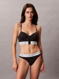 Negru Chiloti Tanga - Icon Cotton Modal  Femei