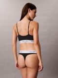 Negru Chiloti Tanga - Icon Cotton Modal  Femei