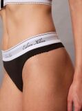 Negru Chiloti Tanga - Icon Cotton Modal  Femei