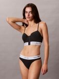 Negru Chiloti Tanga - Icon Cotton Modal  Femei