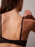 Negru Sutien Demi Cu Captuseala Usoara – Emblem Flocked Mesh  Femei
