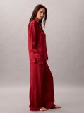 Rosu Set De Pijama Din Satin Jacquard  Femei