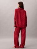 Rosu Set De Pijama Din Satin Jacquard  Femei