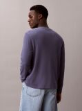 Blue Long Sleeve Waffle T-shirt  Men