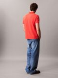 Rosu Tricou Polo Din Bumbac Piqué  Barbati