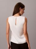 Alb Top Din Satin Texturat Cu Detaliu Rasucit  Femei