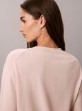 Pink Merino Wool Blend Crew Neck Jumper  Women