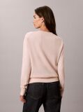 Pink Merino Wool Blend Crew Neck Jumper  Women