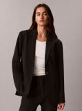 Negru Sacou Clasic Din Twill Moale  Femei
