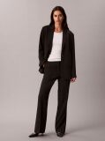 Negru Sacou Clasic Din Twill Moale  Femei