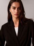 Negru Sacou Clasic Din Twill Moale  Femei