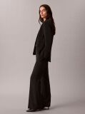 Negru Sacou Clasic Din Twill Moale  Femei