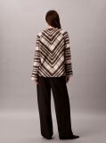 White Plaid Check Wool Blend Jacket  Women