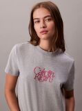 Gri Tricou Slim Cu Imprimeu Grafic Si Logo Script  Femei