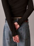 Negru Bluza De Trening Cu Guler Inalt, Fenta Henley Si Monologo Tesut  Femei