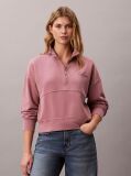Pink Relaxed Quarter Zip Sweatshirt  Women