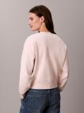 Roz Pulover Din Tricot Texturat Cu Monograma  Femei