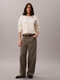 White Cotton Wool Textured Logo Jumper  Women