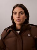 Brown 2-in-1 Convertible Down Puffer Jacket  Women