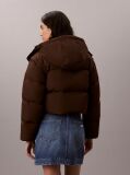 Brown 2-in-1 Convertible Down Puffer Jacket  Women