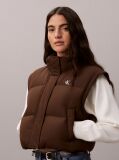 Brown 2-in-1 Convertible Down Puffer Jacket  Women