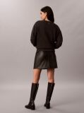 Black Faux Leather Mini Skirt  Women
