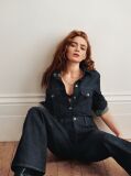 Denim Camasa Din Denim In Stil Trucker  Femei
