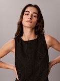 Negru Rochie Mini Din Denim Cu Logo Repetat  Femei