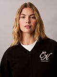 Black Relaxed Terry Sweatshirt  Women