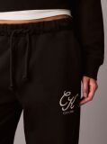 Negru Pantaloni De Trening Din Terry Cu Logo Grafic  Femei