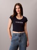 Blue Varsity Logo Baby Fit T-Shirt  Women