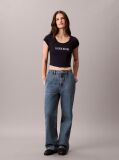 Blue Varsity Logo Baby Fit T-Shirt  Women