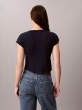Blue Varsity Logo Baby Fit T-Shirt  Women