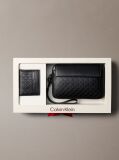 Black Allover Emblem Logo Card Holder and Pouch  Men