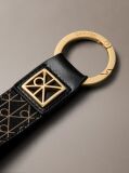 Negru Breloc Cu Logo Monogram Si Portcard  Femei