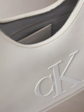 White Soft Touch Crescent Logo Hobo Bag  Women