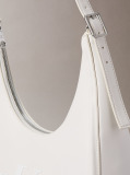 White Soft Touch Crescent Logo Hobo Bag  Women