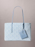 Denim Geanta Tote Mare Din Denim Jacquard Cu Borseta  Femei