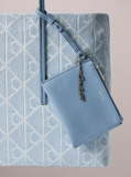 Denim Geanta Tote Mare Din Denim Jacquard Cu Borseta  Femei
