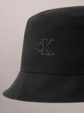 Negru Palarie Tip Bucket Din Canvas Cu Logo Semnatura  Femei