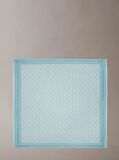 Albastru Esarfa Patrata Din Modal Jacquard Cu Emblema  Femei