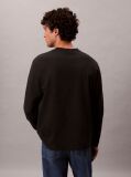 Negru Tricou Cu Maneca Lunga Si Croiala Lejera  Barbati