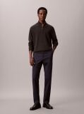 Gri Pantaloni Chino Slim Din Satin  Barbati