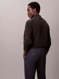 Gri Pantaloni Chino Slim Din Satin  Barbati
