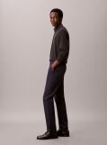Gri Pantaloni Chino Slim Din Satin  Barbati
