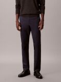 Gri Pantaloni Chino Slim Din Satin  Barbati
