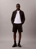 Negru Pantaloni Scurti Din Bumbac Terry Cu Logo Grafic  Barbati