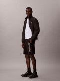 Negru Pantaloni Scurti Din Bumbac Terry Cu Logo Grafic  Barbati